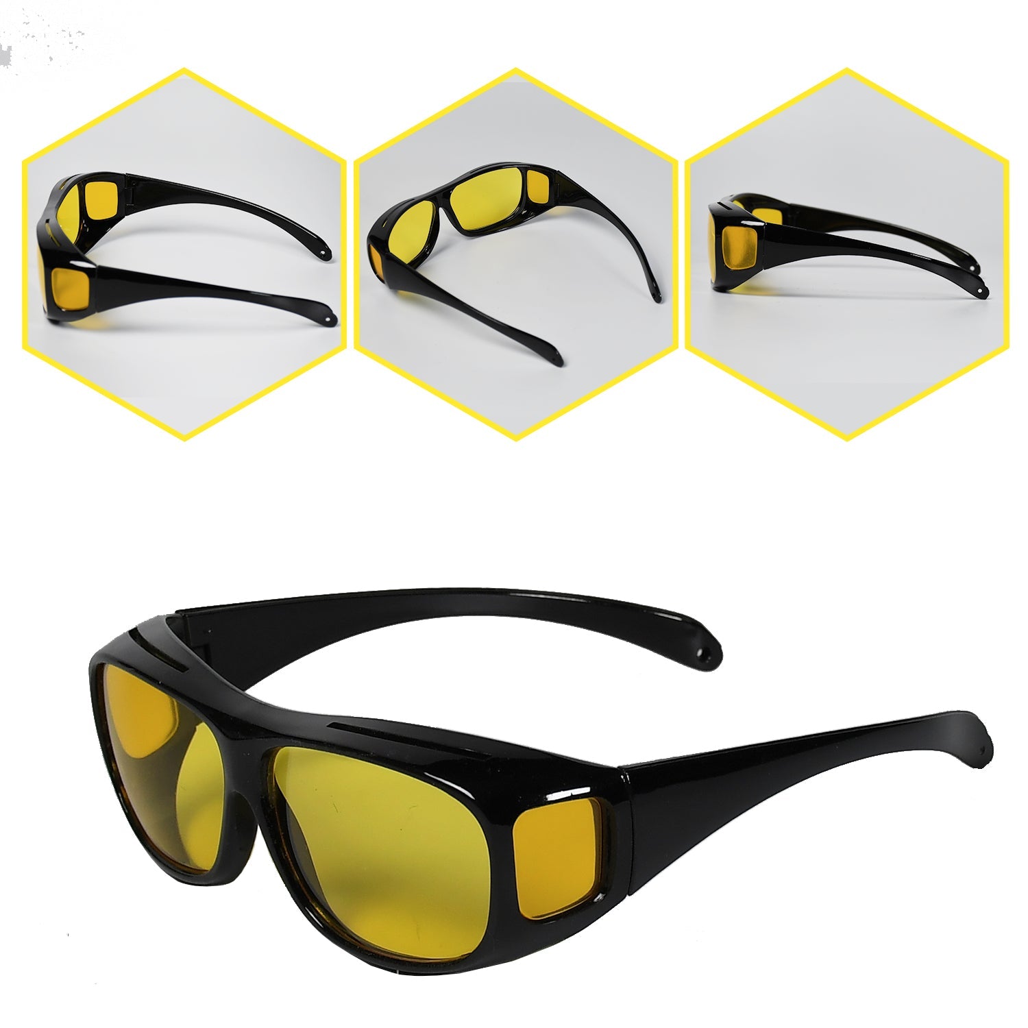 7704 Night Driving Polarized HD Vision Glasses | Anti Glare 100% UV Protected Goggles | Night Bike Riding Car driving Glasses For Men & Women Use DeoDap 7704 Night Driving Polarized HD Vision Glasses | Anti Glare 100% UV Protected Goggles | Night Bike Riding Car driving Glasses For Men & Women Use DeoDap